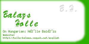 balazs holle business card